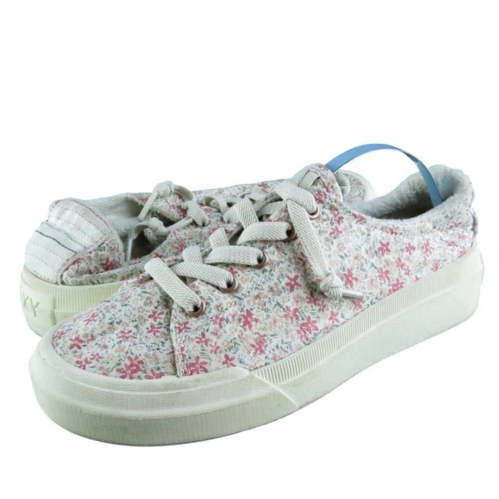 ROXY Women's Rae Sneaker Pink Textile Size 5.5M‎ Gently Used 2025